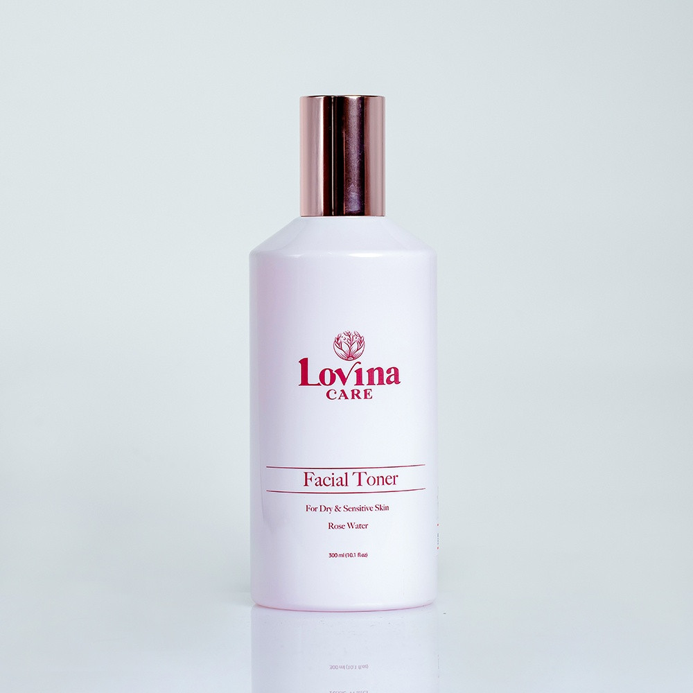 🌹 تونر ماء الورد للبشرة الجافة والحساسة –Lovina care